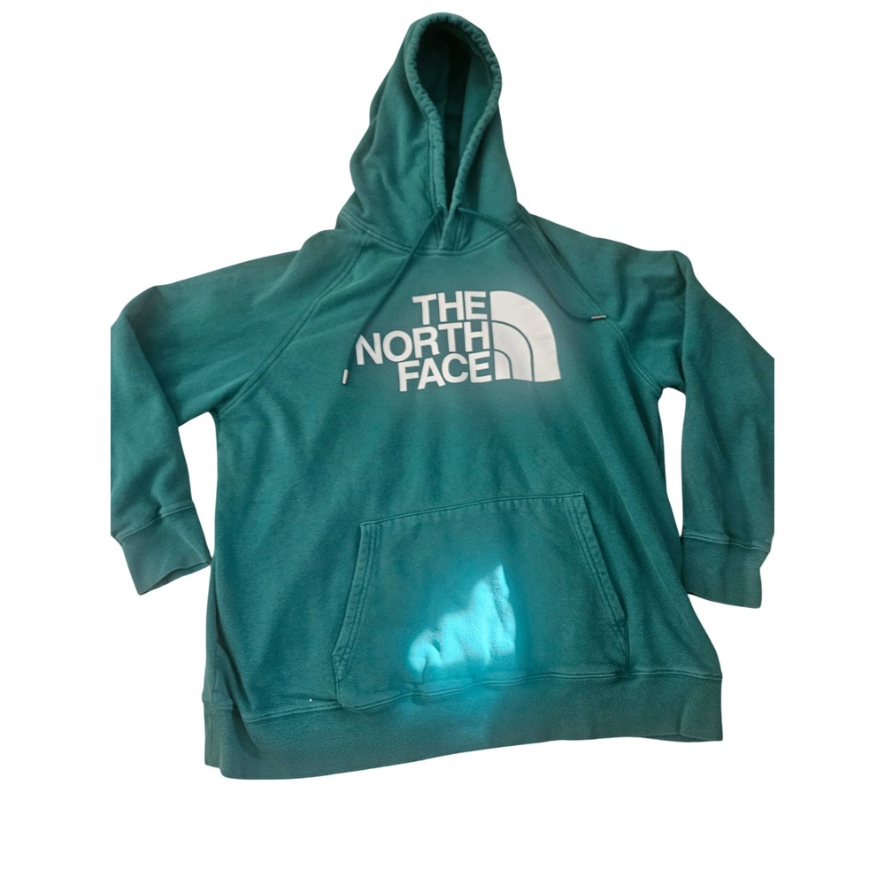The North Face Hoodie Womens XL Green Good Logo Pullover Sweatshirt